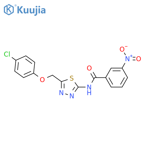 N-{5-[(4-chlorophenoxy)methyl]-1,3,4-thiadiazol-2-yl}-3-nitrobenzamide structure