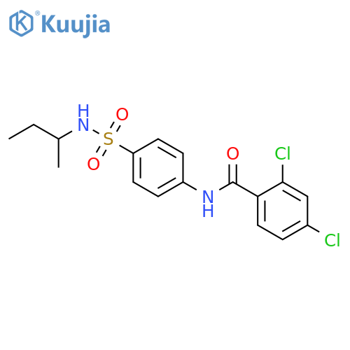 N-[4-(butan-2-ylsulfamoyl)phenyl]-2,4-dichlorobenzamide structure