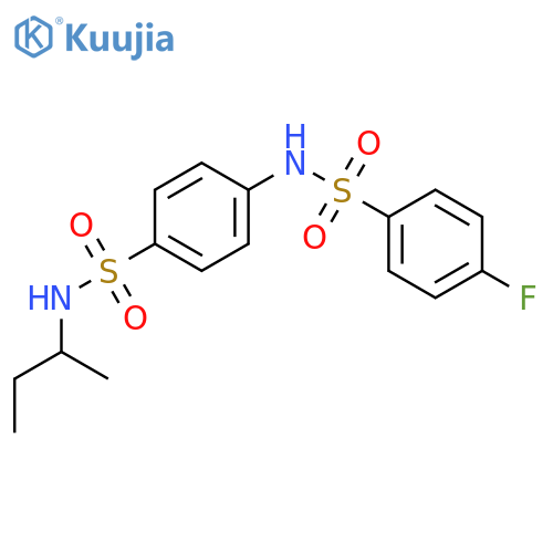 N-[4-(butan-2-ylsulfamoyl)phenyl]-4-fluorobenzenesulfonamide structure