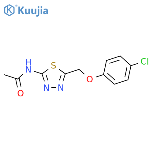 N-{5-[(4-chlorophenoxy)methyl]-1,3,4-thiadiazol-2-yl}acetamide structure