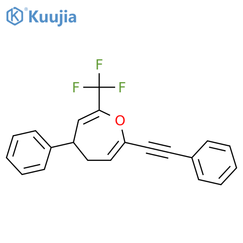 OXEPIN, 4,5-DIHYDRO-4-PHENYL-7-(PHENYLETHYNYL)-2-(TRIFLUOROMETHYL)- structure