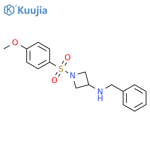 3-Azetidinamine, 1-[(4-methoxyphenyl)sulfonyl]-N-(phenylmethyl)- structure