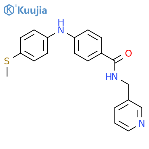 Benzamide, 4-[[4-(methylthio)phenyl]amino]-N-(3-pyridinylmethyl)- structure