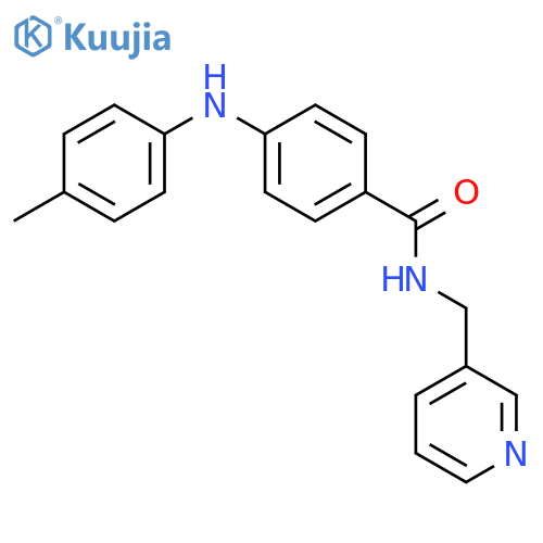 BENZAMIDE, 4-[(4-METHYLPHENYL)AMINO]-N-(3-PYRIDINYLMETHYL)- structure