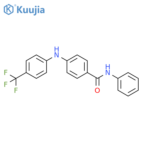 BENZAMIDE, N-PHENYL-4-[[4-(TRIFLUOROMETHYL)PHENYL]AMINO]- structure