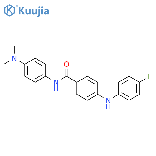 BENZAMIDE, N-[4-(DIMETHYLAMINO)PHENYL]-4-[(4-FLUOROPHENYL)AMINO]- structure