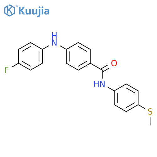 BENZAMIDE, 4-[(4-FLUOROPHENYL)AMINO]-N-[4-(METHYLTHIO)PHENYL]- structure