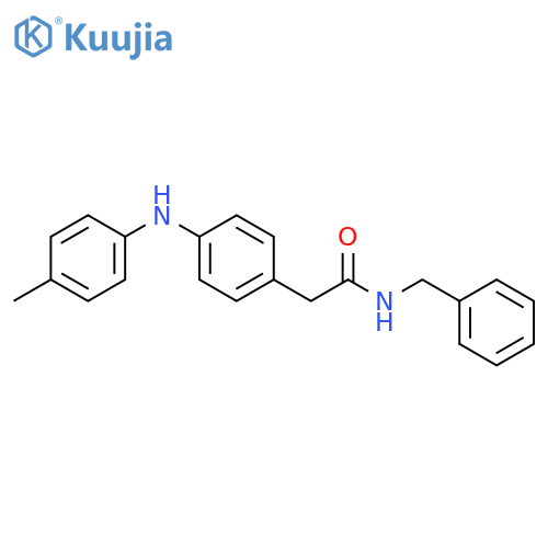 Benzeneacetamide, 4-[(4-methylphenyl)amino]-N-(phenylmethyl)- structure