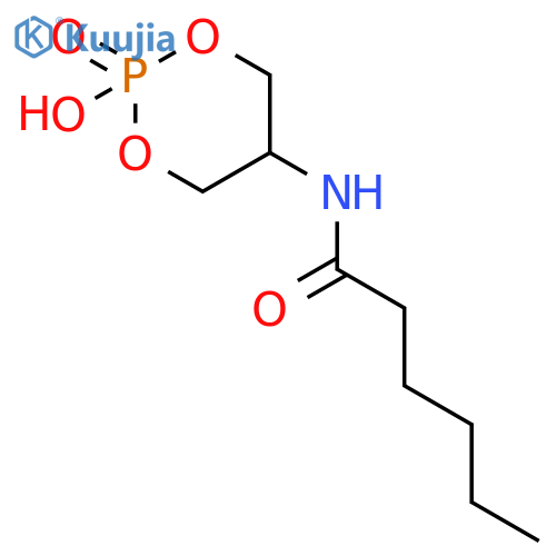 Hexanamide, N-(2-hydroxy-2-oxido-1,3,2-dioxaphosphorinan-5-yl)- structure