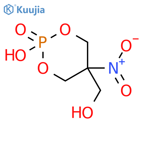 1,3,2-Dioxaphosphorinane-5-methanol, 2-hydroxy-5-nitro-, 2-oxide structure
