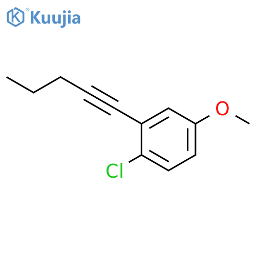 Benzene, 1-chloro-4-methoxy-2-(1-pentynyl)- structure