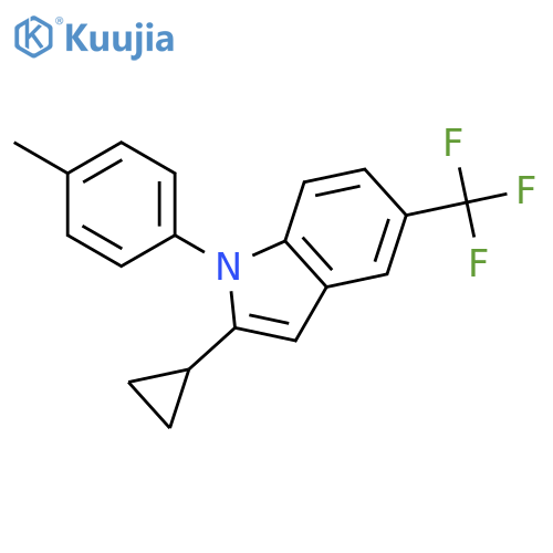 1H-Indole, 2-cyclopropyl-1-(4-methylphenyl)-5-(trifluoromethyl)- structure