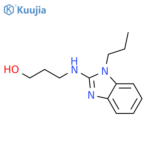 3-(1-propyl-1H-1,3-benzodiazol-2-yl)aminopropan-1-ol structure