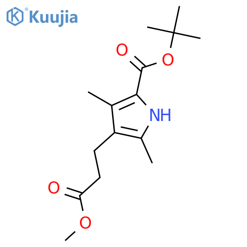 tert-Butyl 4-(3-Methoxy-3-oxopropyl)-3,5-dimethyl-1H-pyrrole-2-carboxylate structure