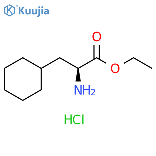 ethyl (2S)-2-amino-3-cyclohexylpropanoate hydrochloride structure