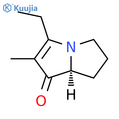 1H-Pyrrolizin-1-one,3-ethyl-5,6,7,7a-tetrahydro-2-methyl-,(S)-(9CI) structure