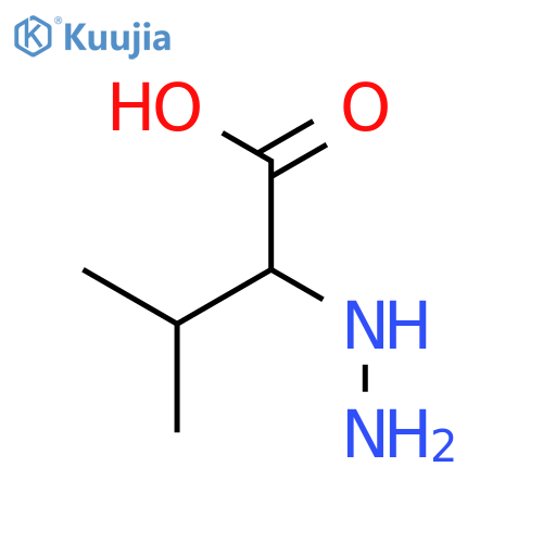 2-Hydrazino-3-methylbutanoic acid structure