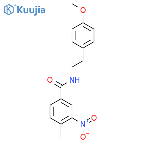 N-[2-(4-methoxyphenyl)ethyl]-4-methyl-3-nitrobenzamide structure