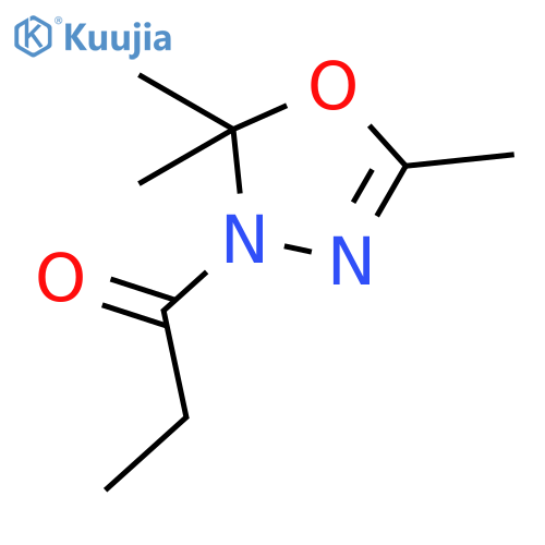 1,3,4-Oxadiazole, 2,3-dihydro-2,2,5-trimethyl-3-(1-oxopropyl)- structure