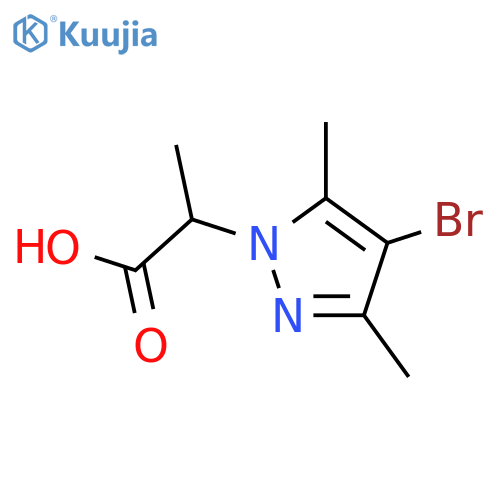 2-(4-bromo-3,5-dimethyl-1H-pyrazol-1-yl)propanoic acid structure