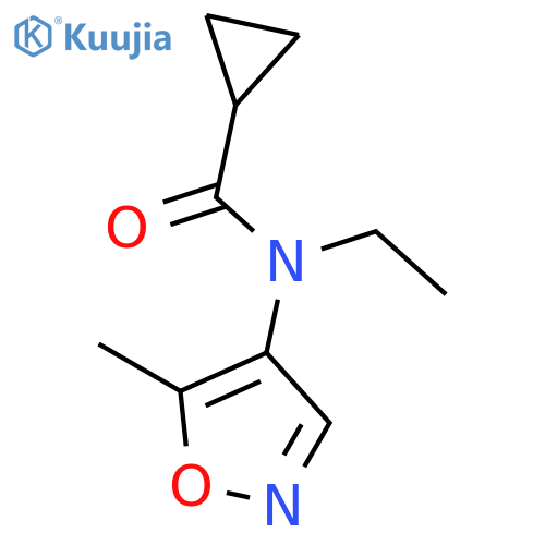 Cyclopropanecarboxylic acid ethyl-(5-methyl-isoxazol-4-yl)-amide structure