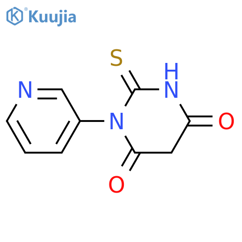 1-(pyridin-3-yl)-2-sulfanylidene-1,3-diazinane-4,6-dione structure