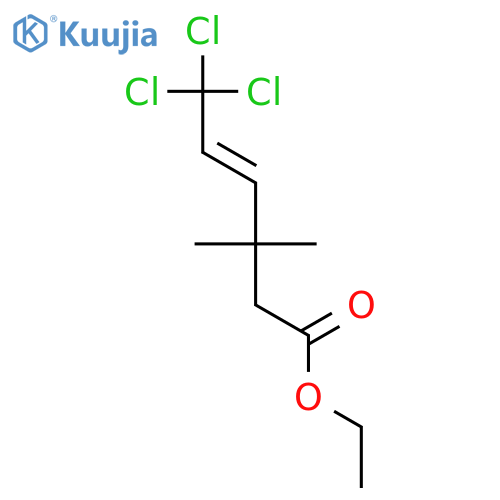 4-Hexenoic acid, 6,6,6-trichloro-3,3-dimethyl-, ethyl ester structure