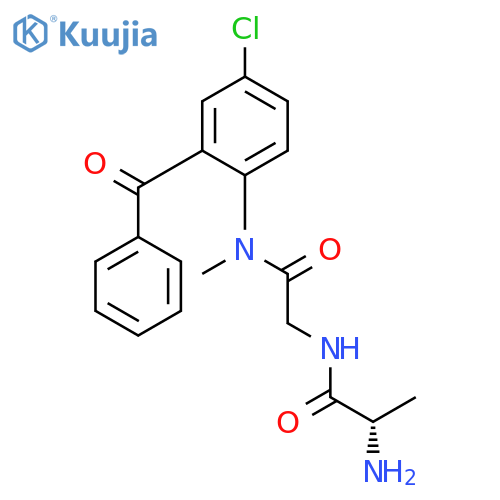 Glycinamide, L-alanyl-N-(2-benzoyl-4-chlorophenyl)-N-methyl- structure