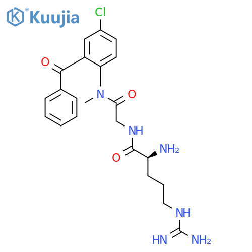 Glycinamide, L-arginyl-N-(2-benzoyl-4-chlorophenyl)-N-methyl- structure