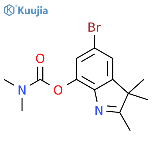 Carbamic acid, dimethyl-, 5-bromo-2,3,3-trimethyl-3H-indol-7-yl ester structure