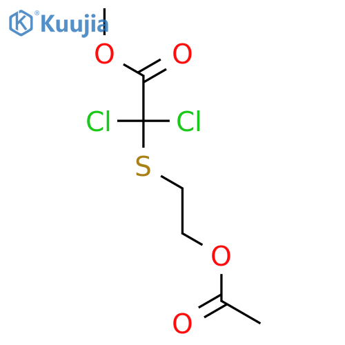 Acetic acid, [[2-(acetyloxy)ethyl]thio]dichloro-, methyl ester structure