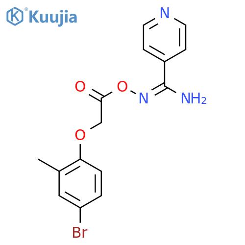 N'-{[2-(4-bromo-2-methylphenoxy)acetyl]oxy}pyridine-4-carboximidamide structure
