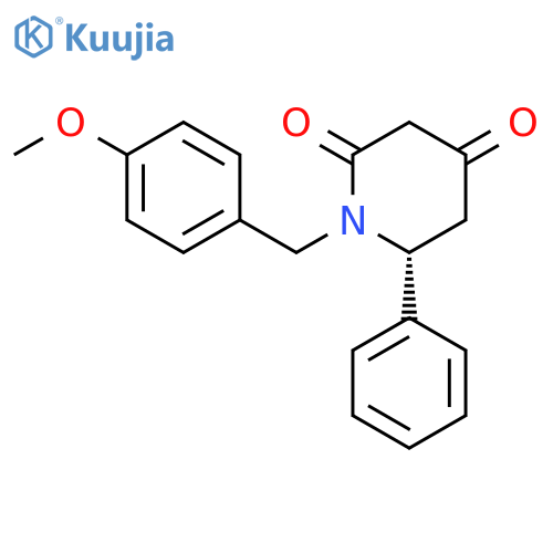 2,4-PIPERIDINEDIONE, 1-[(4-METHOXYPHENYL)METHYL]-6-PHENYL-, (6R)- structure