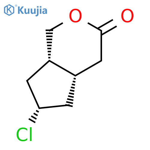 Cyclopenta[c]pyran-3(1H)-one, 6-chlorohexahydro-, (4aR,6S,7aS)-rel- structure