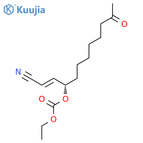 CARBONIC ACID, (1S)-1-[(1E)-2-CYANOETHENYL]-8-OXONONYL ETHYL ESTER structure