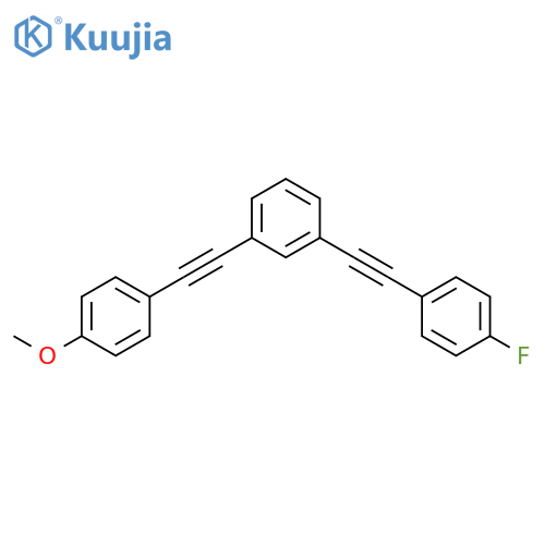 Benzene, 1-[(4-fluorophenyl)ethynyl]-3-[(4-methoxyphenyl)ethynyl]- structure