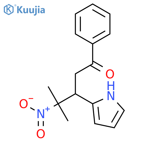 1-PENTANONE, 4-METHYL-4-NITRO-1-PHENYL-3-(1H-PYRROL-2-YL)-, (+)- structure