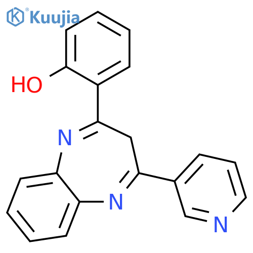 PHENOL, 2-[4-(3-PYRIDINYL)-3H-1,5-BENZODIAZEPIN-2-YL]- structure