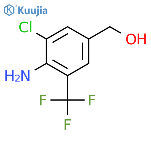 Benzenemethanol, 4-amino-3-chloro-5-(trifluoromethyl)- structure