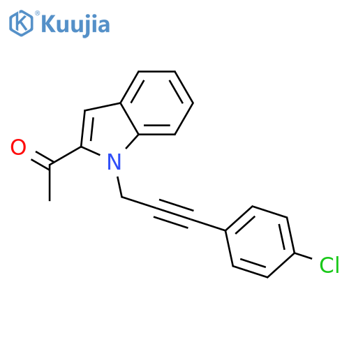 Ethanone, 1-[1-[3-(4-chlorophenyl)-2-propynyl]-1H-indol-2-yl]- structure