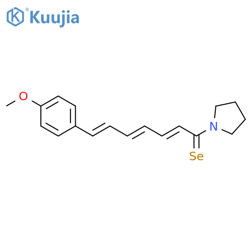 Pyrrolidine,1-[(2E,4E,6E)-7-(4-methoxyphenyl)-1-selenoxo-2,4,6-heptatrienyl]- structure