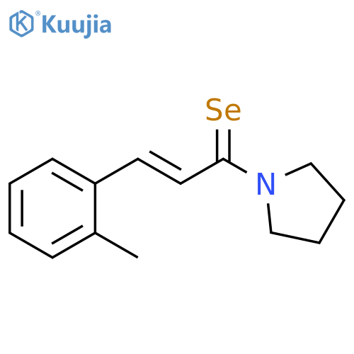 Pyrrolidine, 1-[(2E)-3-(2-methylphenyl)-1-selenoxo-2-propenyl]- structure