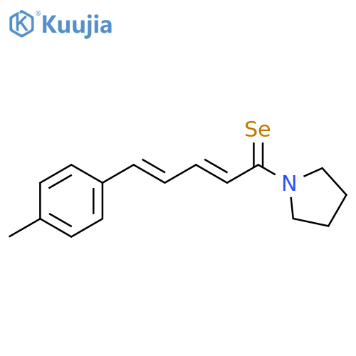 Pyrrolidine, 1-[(2E,4E)-5-(4-methylphenyl)-1-selenoxo-2,4-pentadienyl]- structure