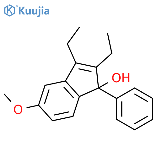 1H-INDEN-1-OL, 2,3-DIETHYL-5-METHOXY-1-PHENYL- structure