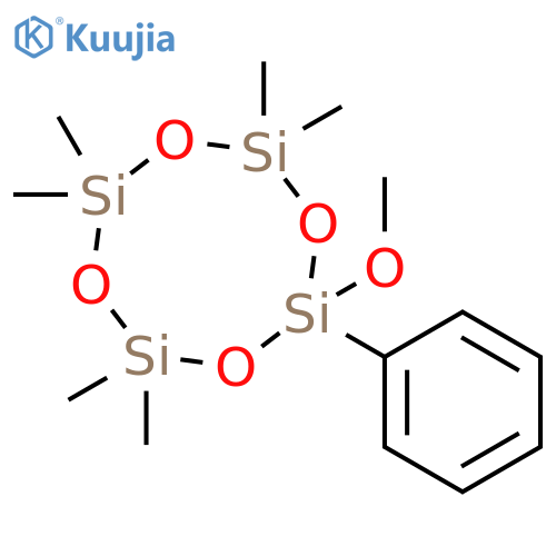 Cyclotetrasiloxane, 2-methoxy-4,4,6,6,8,8-hexamethyl-2-phenyl- structure