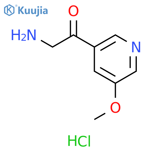 2-amino-1-(5-methoxy-3-pyridinyl)-Ethanone hydrochloride structure