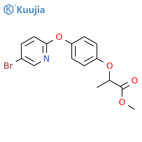 Propanoic acid, 2-[4-[(5-bromo-2-pyridinyl)oxy]phenoxy]-, methyl ester structure