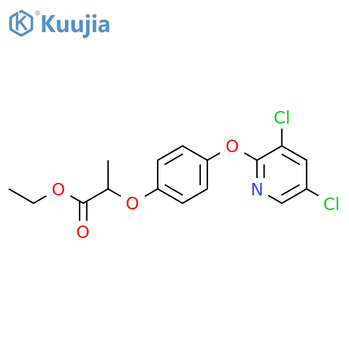 Propanoic acid, 2-[4-[(3,5-dichloro-2-pyridinyl)oxy]phenoxy]-, ethyl ester structure