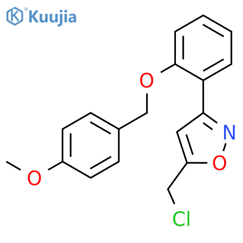 Isoxazole, 5-(chloromethyl)-3-[2-[(4-methoxyphenyl)methoxy]phenyl]- structure