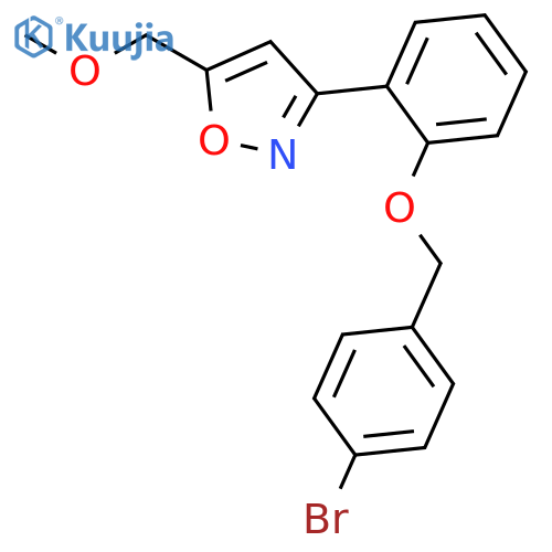 Isoxazole, 3-[2-[(4-bromophenyl)methoxy]phenyl]-5-(methoxymethyl)- structure